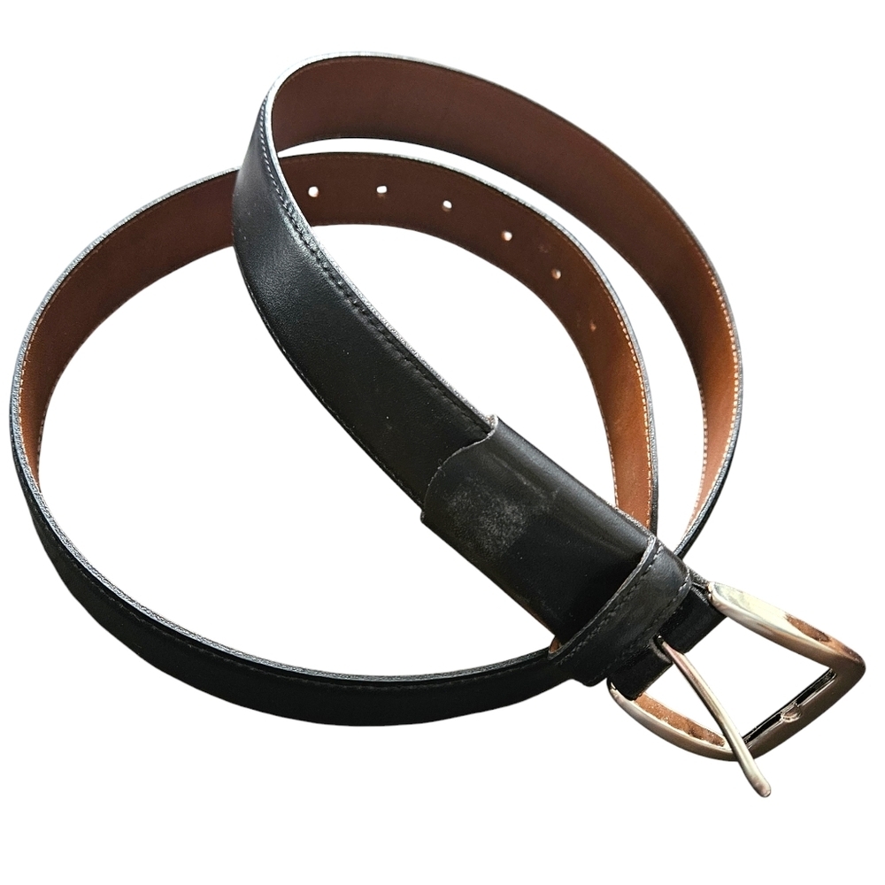 Bench Craft black & silver leather 3536-E Comfort Belt‎